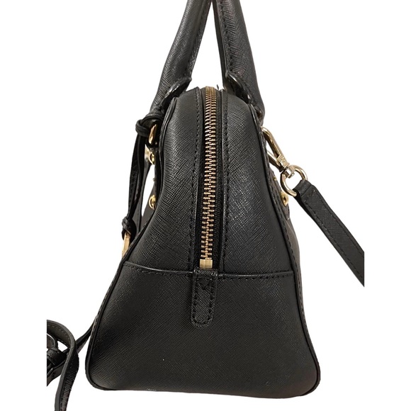 🎉 HP! ❤️ Michael Kors Saffiano Small Leather Satchel in Black - Picture 2 of 10